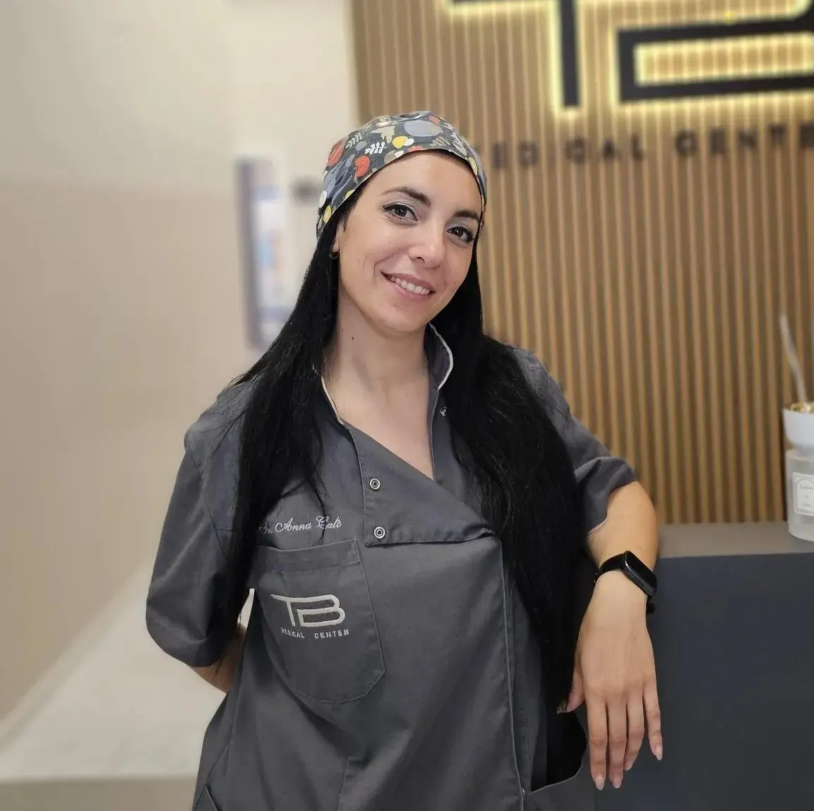 Foto di Anna Calò presso il TB Medical Center