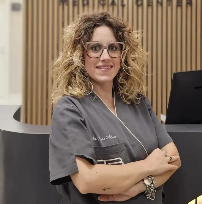 Foto di Katia Albano presso il TB Medical Center
